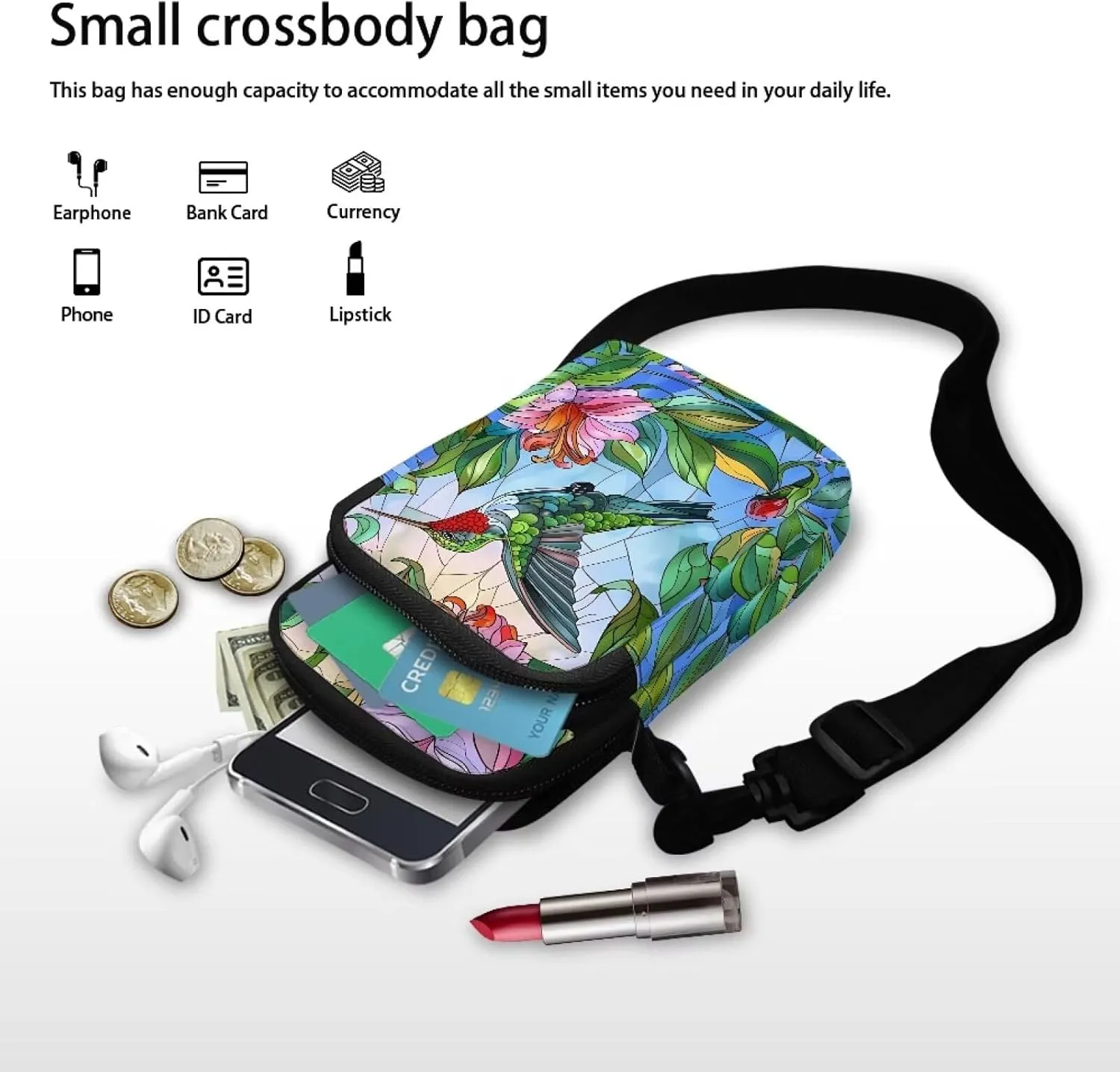 Crossbody Bags for Women Small Cell Phone Purse Shoulder Bag with Adjustable Strap Slant Sling Bag