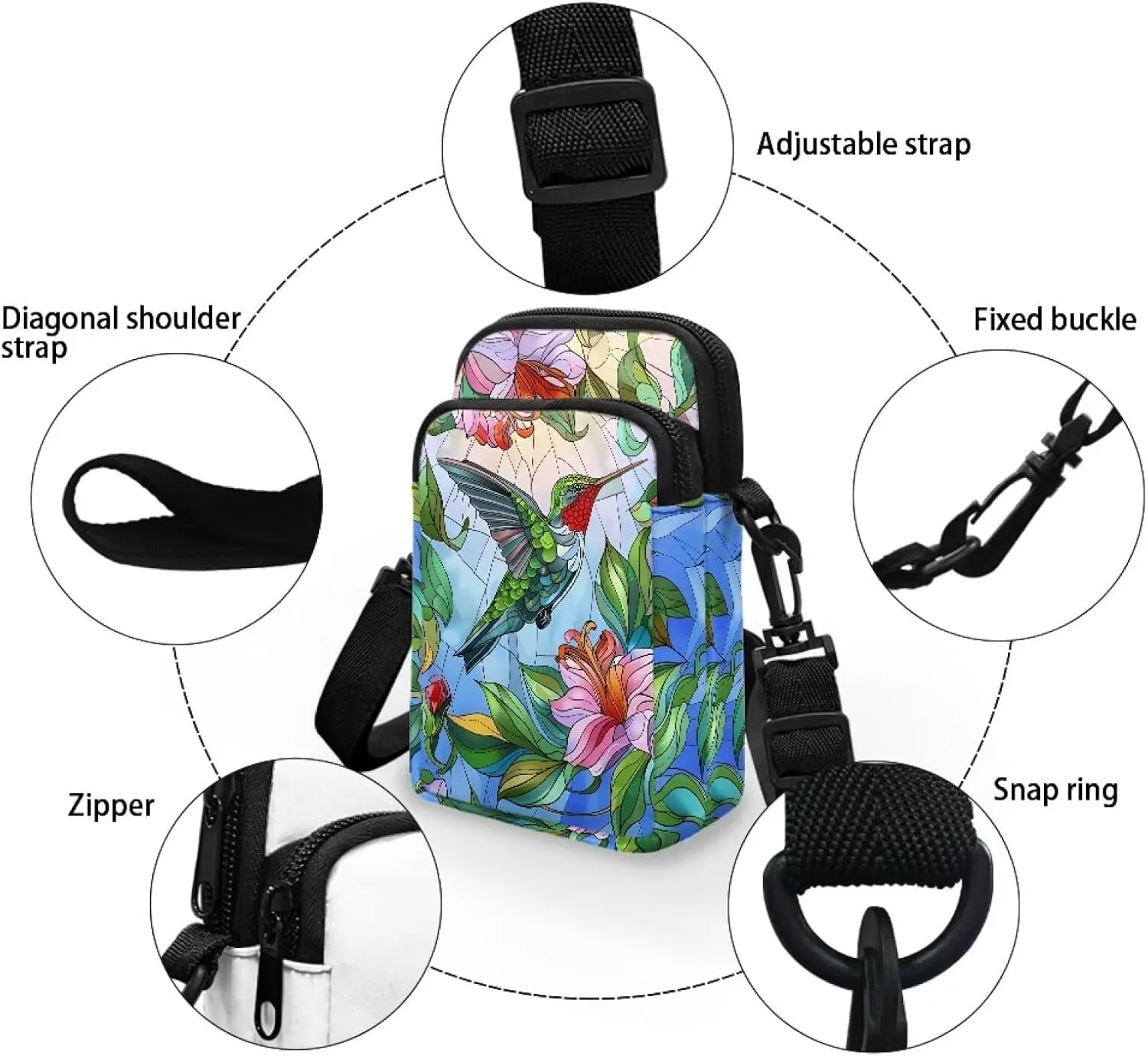 Crossbody Bags for Women Small Cell Phone Purse Shoulder Bag with Adjustable Strap Slant Sling Bag