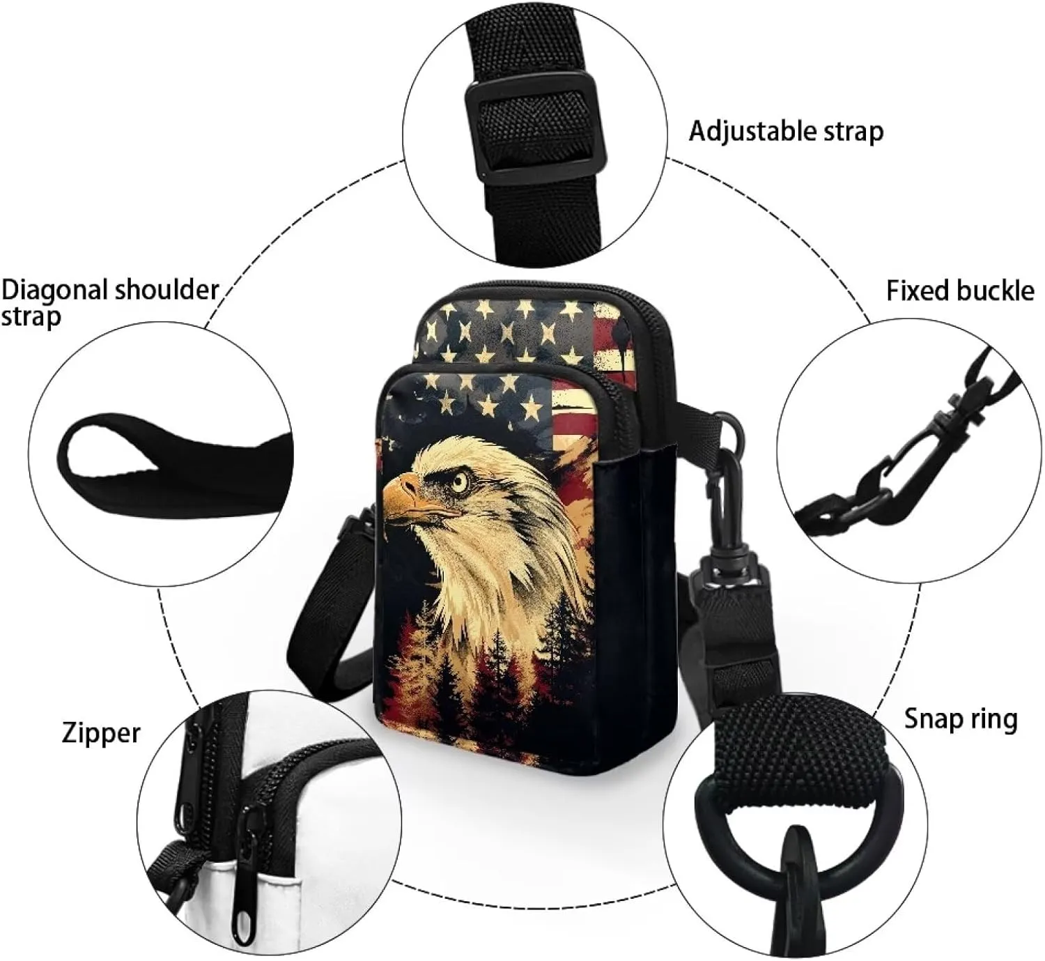 Crossbody Bags for Women Small Cell Phone Purse Shoulder Bag with Adjustable Strap Slant Sling Bag