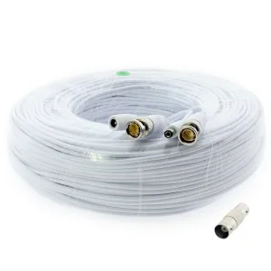Crystal Vision Premium 1080P HD BNC CCTV Surveillance Security Camera Combo Cable Premade Siamese W/Coupler for Samsung, Lorex, Swann, Q-See, Defender, Amcrest, Zosi, Kguard, etc, 200'