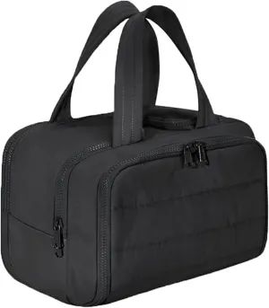Cureaway Travel Bag, Cureaway Travel Cosmetic Bag, Large Capacity Wide-Open Cosmetic Bags, Waterproof Portable Pouch Open Flat Toiletry Bags, Dry-And-Wet Separation (Black)