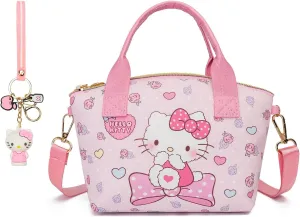 Cute Mini Purse Crossbody, Soft PU Leather Messenger Shoulder Bag Cartoon Handbag, 2Pcs