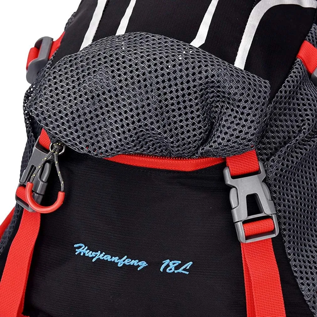 Cycling Backpack Mountain Bike Rucksack for Men Women Travel Outdoor Sports Motorcycle Bicycle Riding Nylon Daypack Handbag, Black Red