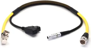 D-Tap to 0B 2 Pin Male Power and SDI Video Cable for Teradek Bond SmallHD Monitor Z CAM E2 Camera DJI Ronin ARRI