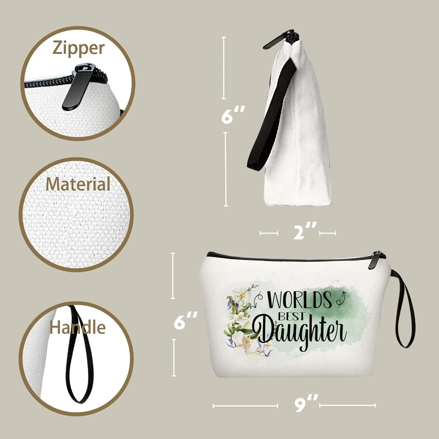 Daughter Gifts from Mom Daughter Gifts Gifts for Daughter Birthday Gift for Daughter Small Make Up Travel Cosmetic Bag Bridal Shower Wedding Gift Christmas Birthday Graduation Gift for Daughter