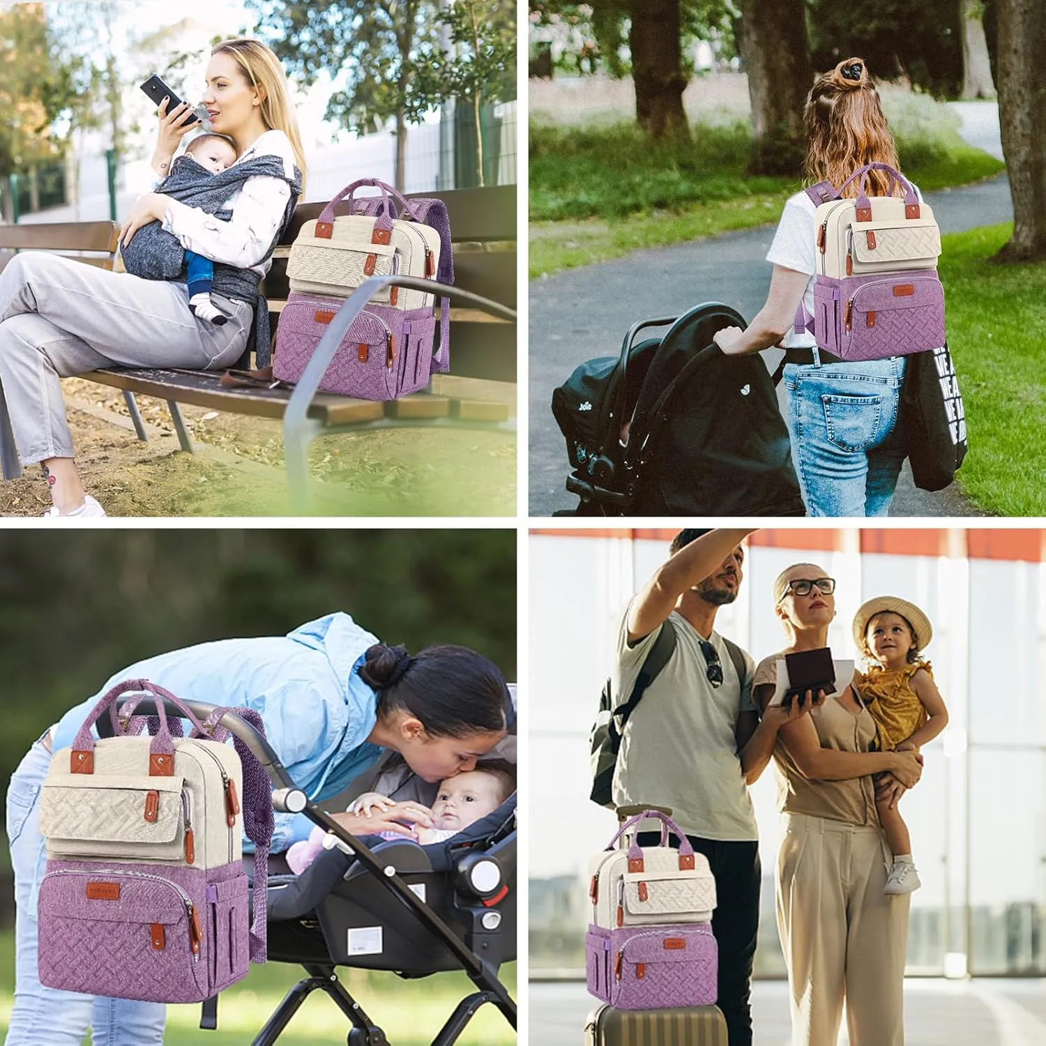 Diaper Bag Backpack, Baby Nappy Diaper Bag, Large Unisex Baby Bags for Boys Girls, Multipurpose Travel Back Pack for Moms Dads with Insulated Pockets and Stroller Straps