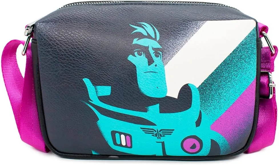 Disney Bag, Crossbody, Rectangle, Lightyear Buzz Silhouette Pose, Black, Vegan Leather