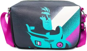 Disney Bag, Crossbody, Rectangle, Lightyear Buzz Silhouette Pose, Black, Vegan Leather