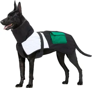 Dog Waterproof Windproof winter Jacket Vintage Style Outdoor Activities Outfit with Backpack Cotton-padded Coat Reflective Vest Clothes for Small Medium Large Dog (Black, X-Large)