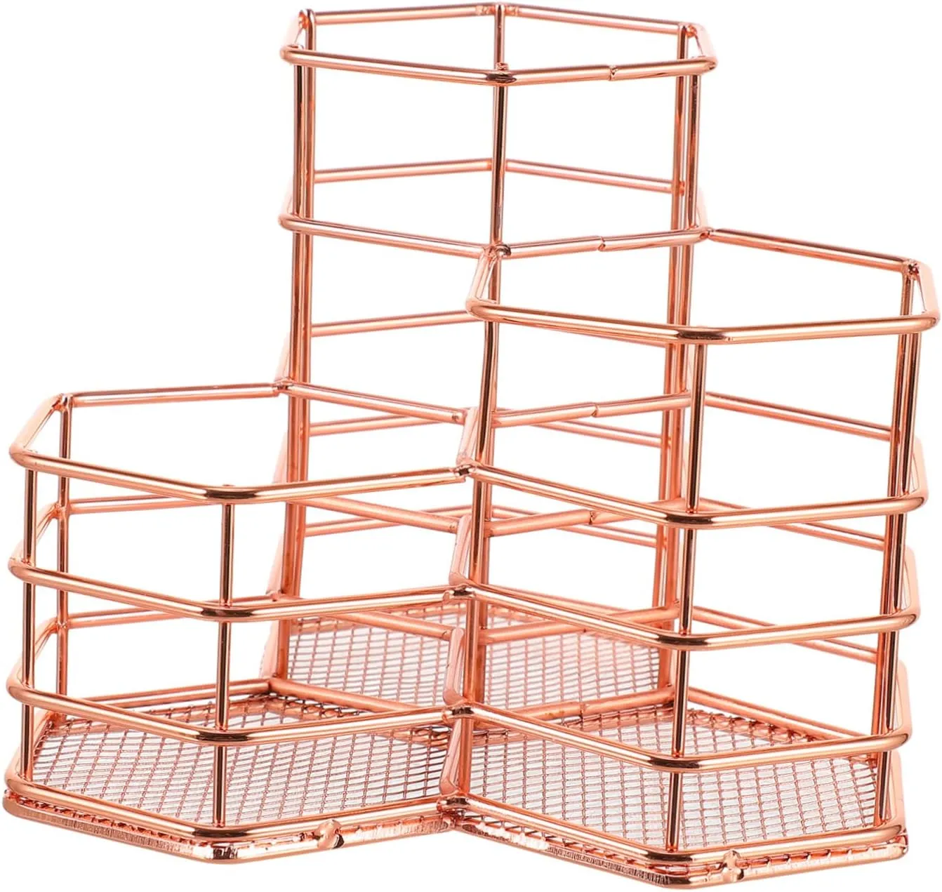 DOITOOL Cosmetic Brush Storage Bucket Makeup Brush Holder Organizer Rose Gold Makeup Brush Rack