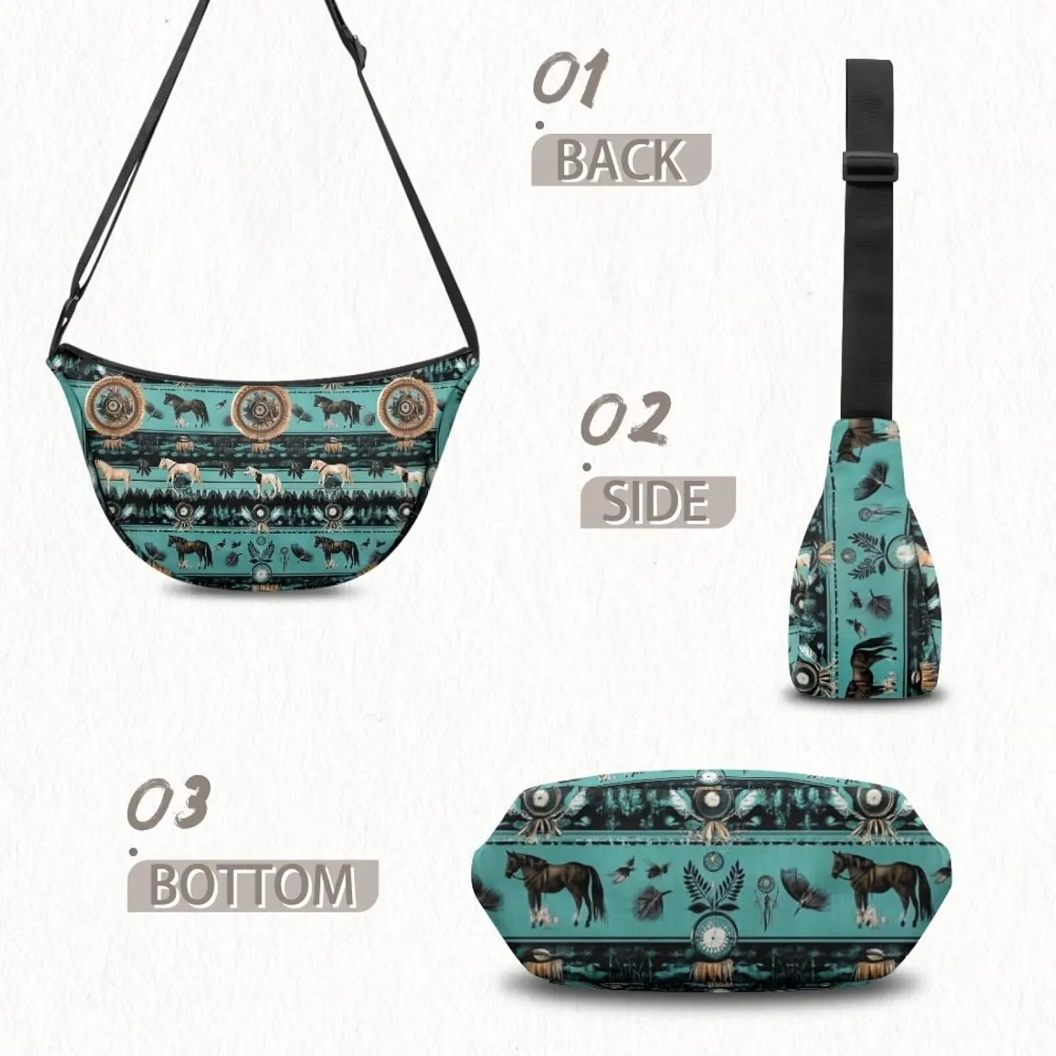 Dolyues Chic Women's Crossbody Hobo Sling Bag - Fashionable Crescent Shoulder Purse & Casual Dumpling Handbag