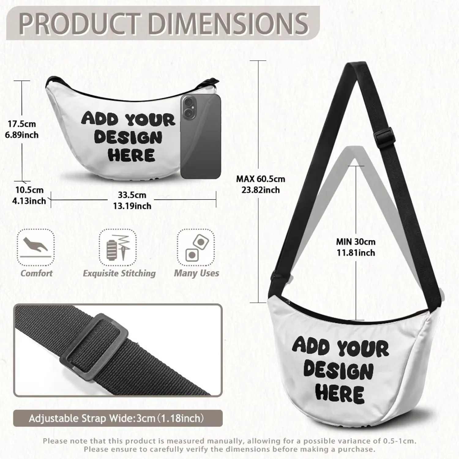 Dolyues Chic Women's Crossbody Hobo Sling Bag - Fashionable Crescent Shoulder Purse & Casual Dumpling Handbag