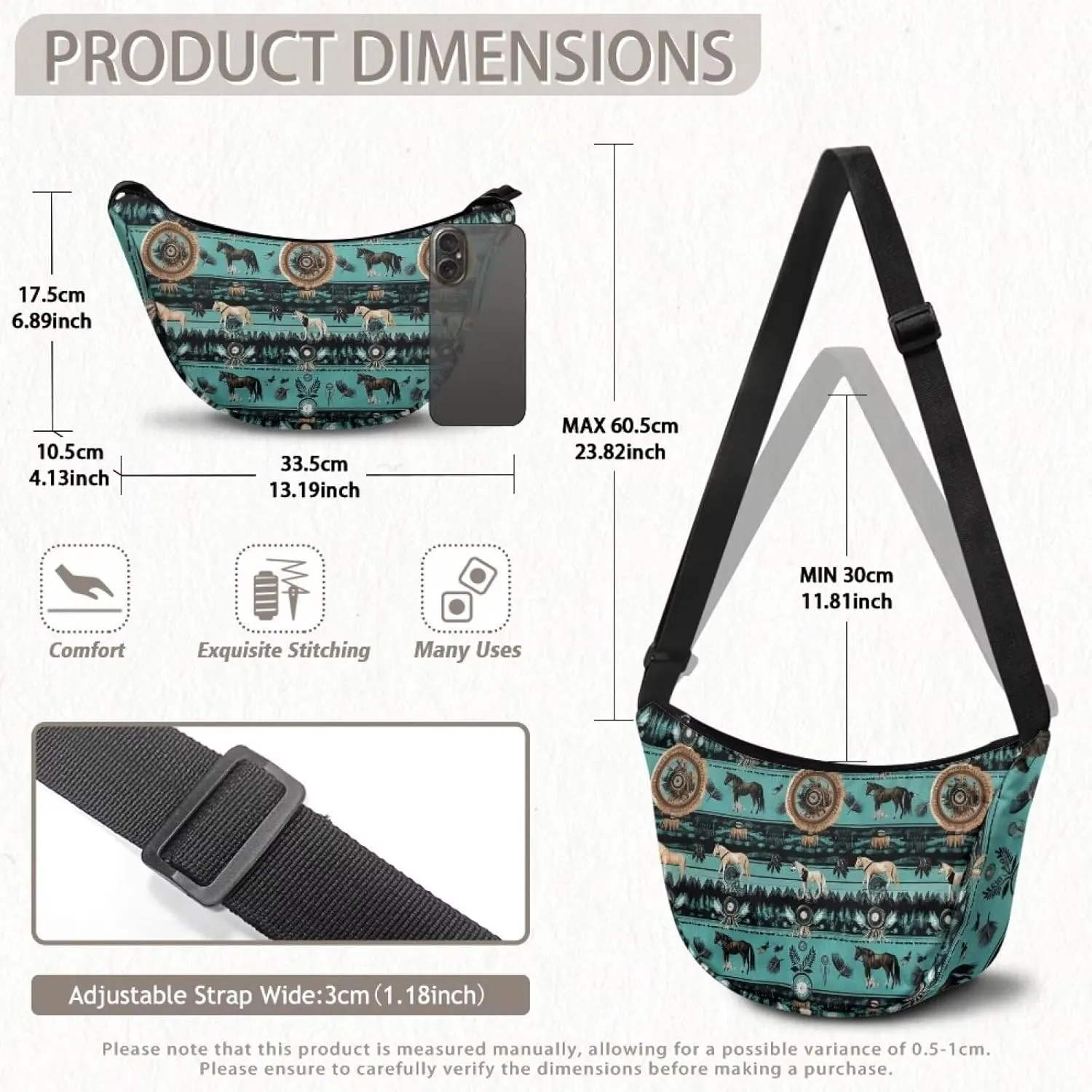 Dolyues Chic Women's Crossbody Hobo Sling Bag - Fashionable Crescent Shoulder Purse & Casual Dumpling Handbag