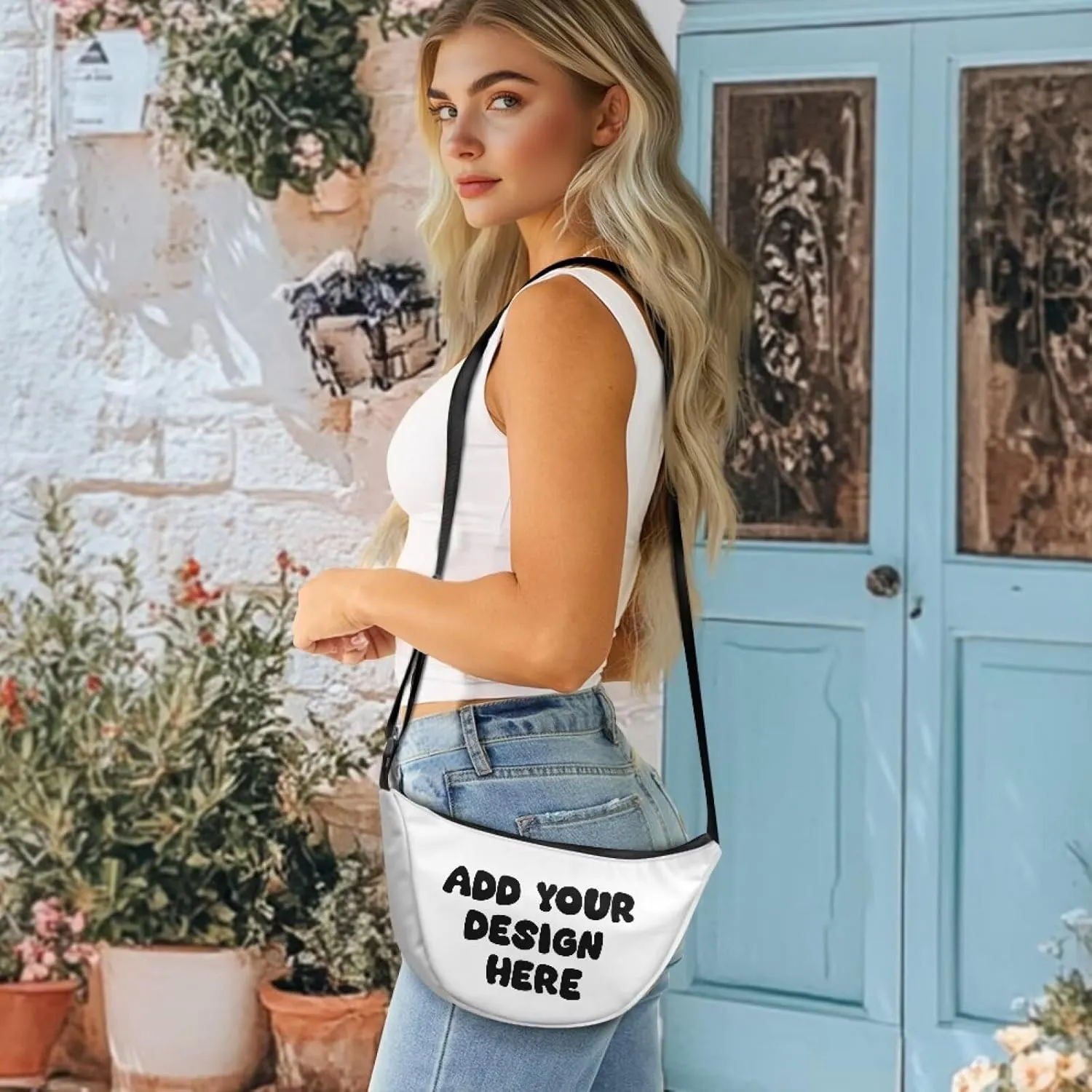 Dolyues Chic Women's Crossbody Hobo Sling Bag - Fashionable Crescent Shoulder Purse & Casual Dumpling Handbag