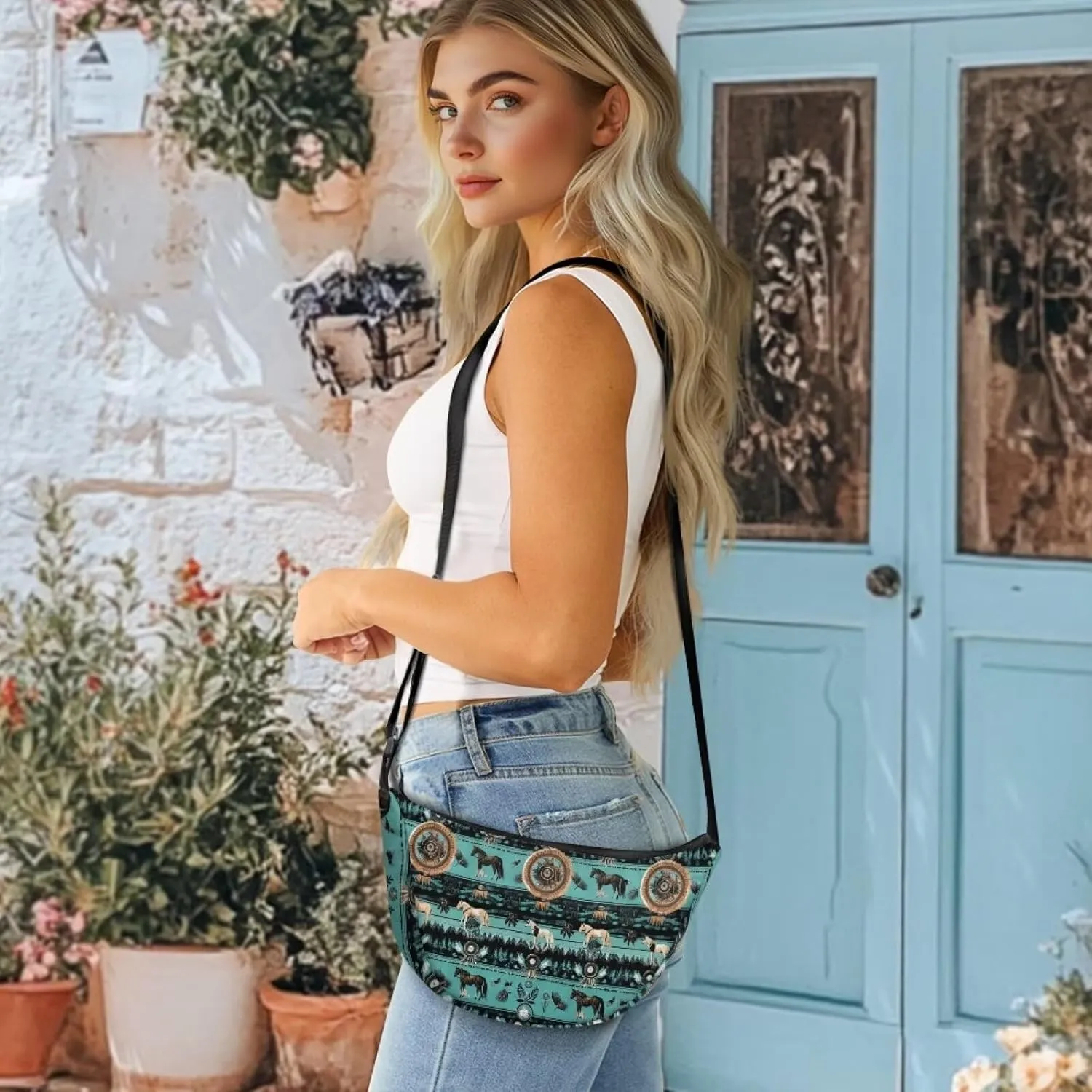 Dolyues Chic Women's Crossbody Hobo Sling Bag - Fashionable Crescent Shoulder Purse & Casual Dumpling Handbag