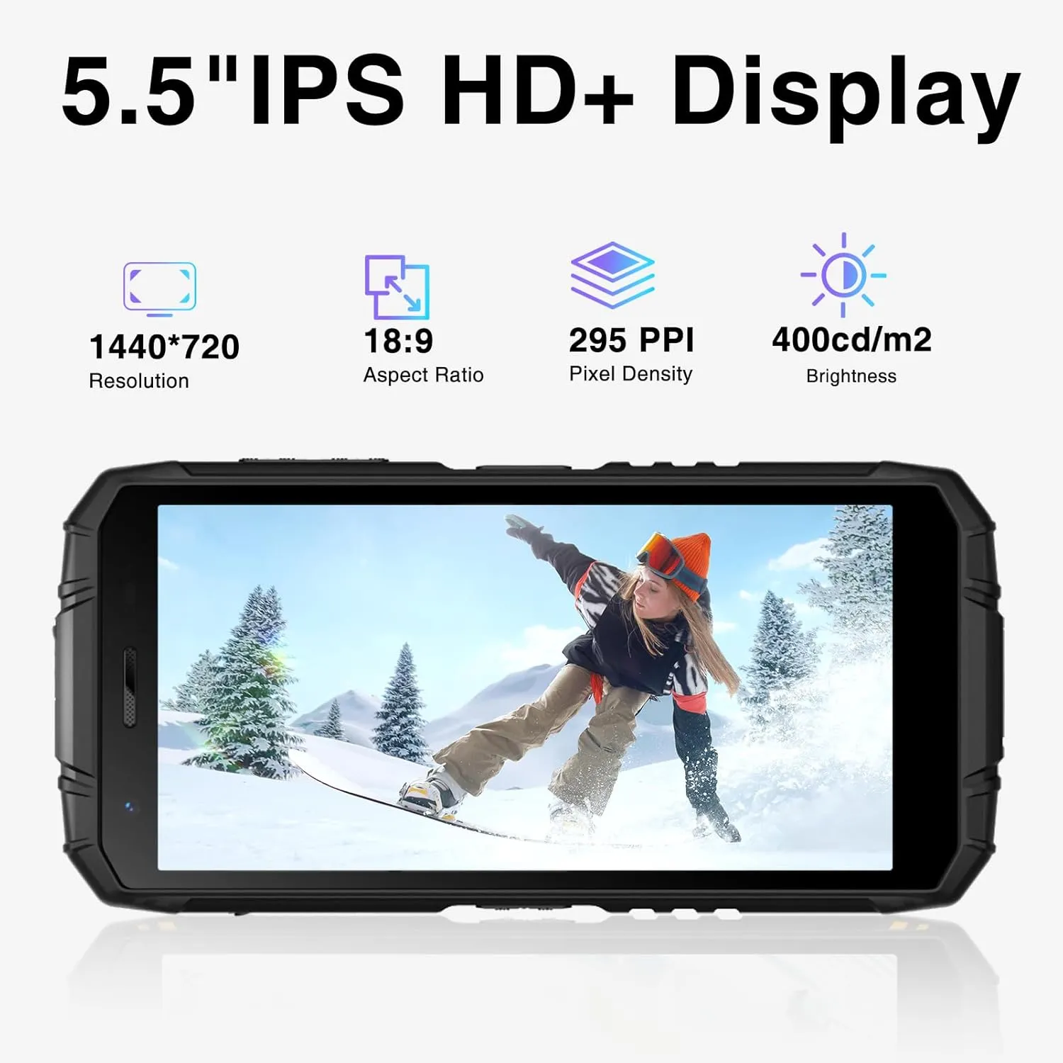 DOOGEE S41T Rugged Phone Unlocked 2025,Android 14 6300mAh Battery,8GB 64GB,4G Dual Sim Rugged Smartphone,13MP Camera,IP68 Waterproof Cell Phone,Face Unlock,NFC/T-Mobile