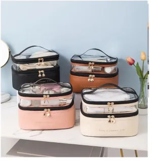 Double Layered Waterproof Cosmetic Bag gha