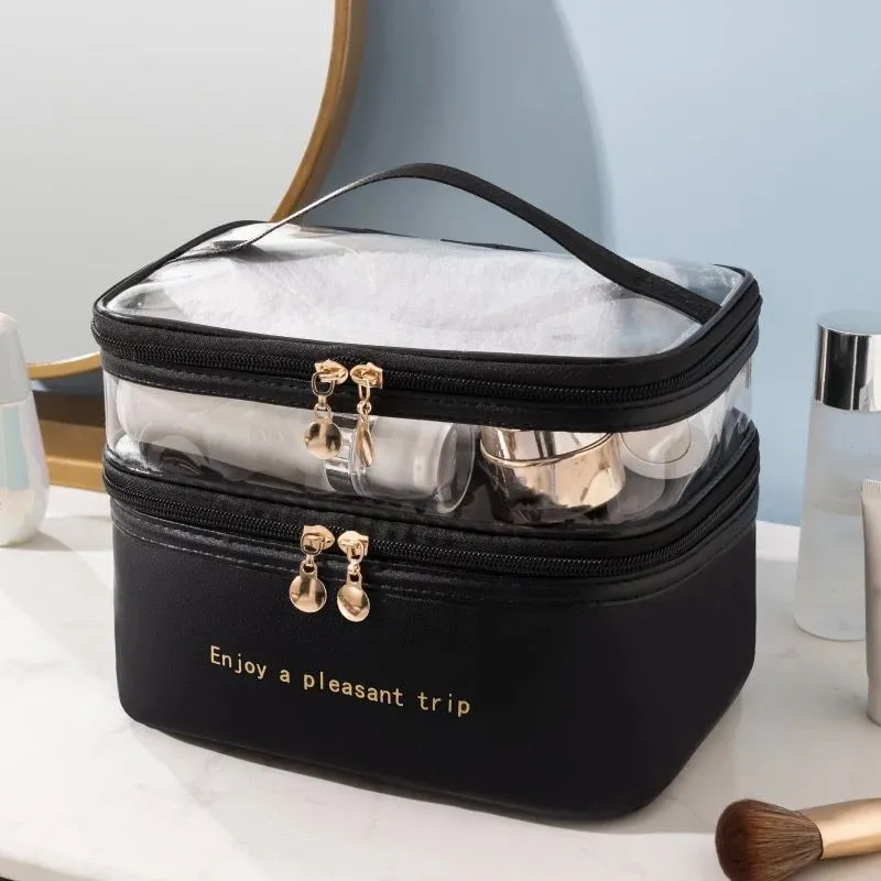 Double Layered Waterproof Cosmetic Bag gha