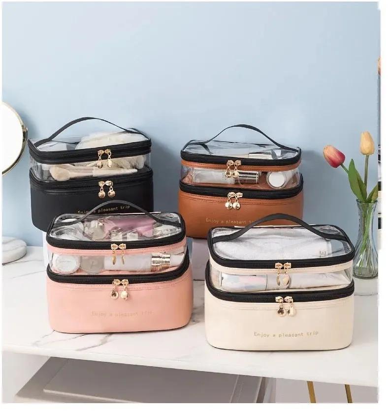 Double Layered Waterproof Cosmetic Bag gha