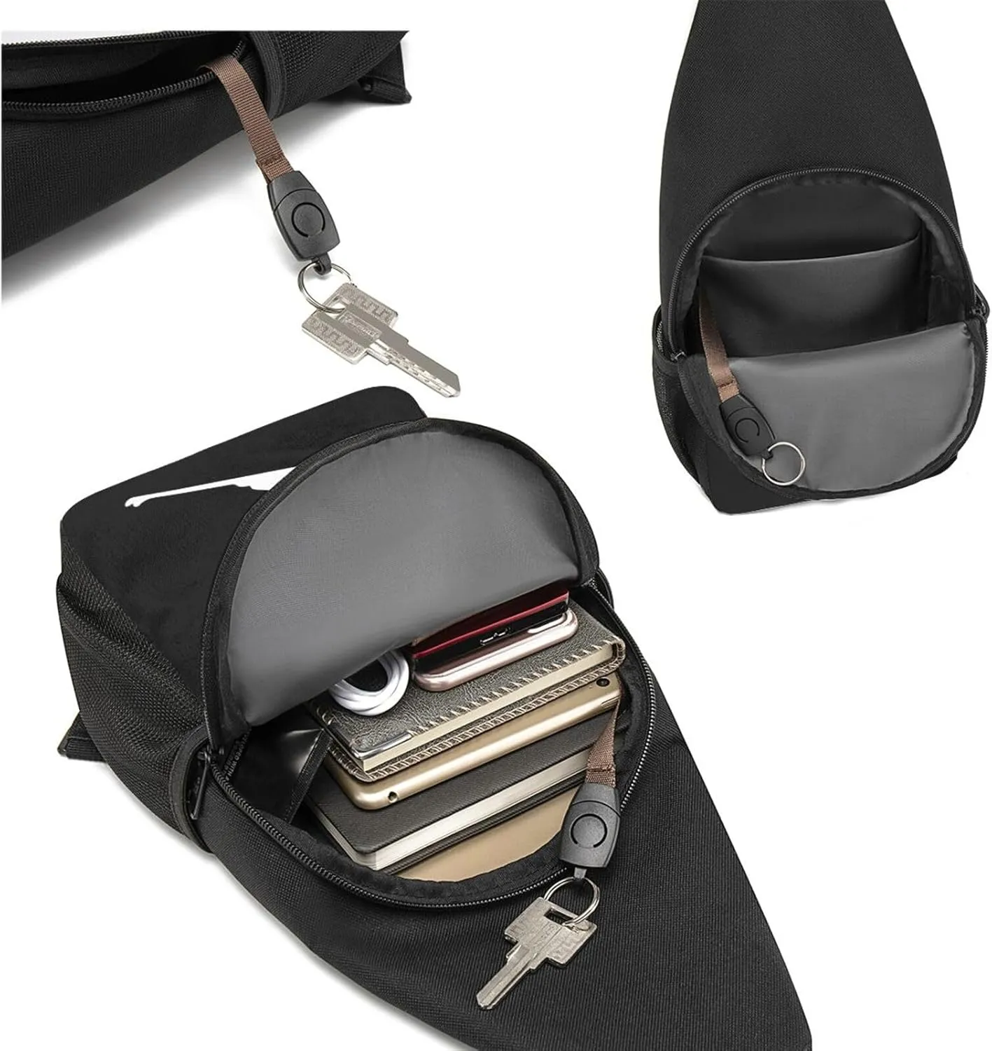 Downhill Skiing,Casual one-shoulder crossbody chest bag, fashionable crossbody chest bag