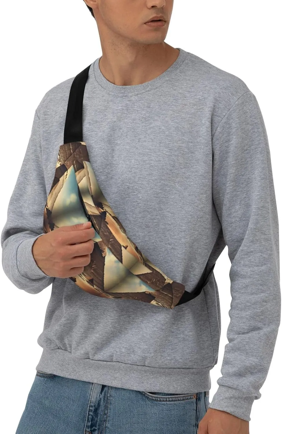 Dreaming of the Pyramids of Khufu Fashion Crossbody Appearance High capacity outdoor with Adjustable Comfortable Work Leisure Versatile
