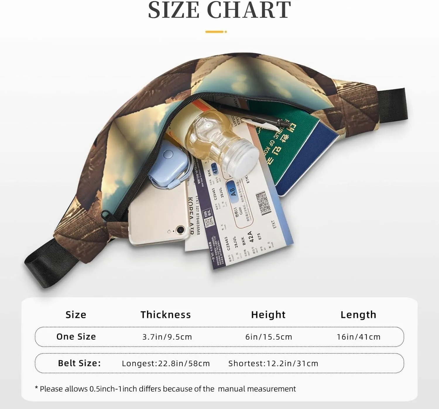 Dreaming of the Pyramids of Khufu Fashion Crossbody Appearance High capacity outdoor with Adjustable Comfortable Work Leisure Versatile