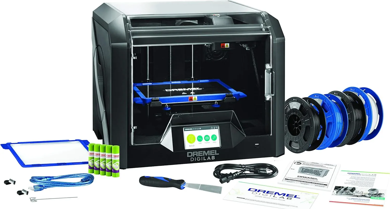 Dremel - 3D45-EDU DigiLab 3D45 Award Winning 3D Printer w/extra supplies, 30 Lesson plans, PC & MAC OS, Chromebook, iPad Compatible, Built-in HD Camera, Heated Build Plate