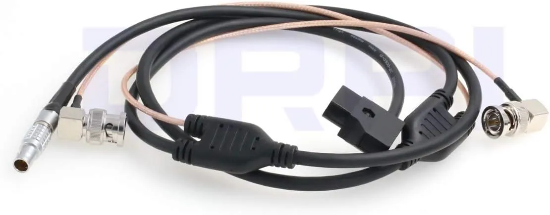 DRRI Zacuto Kameleon EVF BNC & 4-Pin to BNC & D-Tap Power and SDI Video Cable