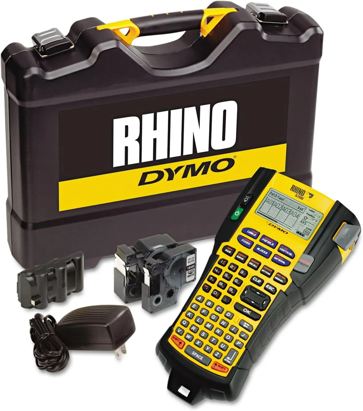 DYMO - Rhino 5200 Industrial Label Maker Kit, 5 Lines