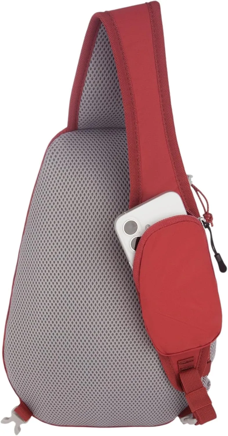 Eddie Bauer Sling Bag | Travel | Everyday Carry | Lightweight | Durable | Ripstop Nylon | 8L, Dark Ruby, One Size