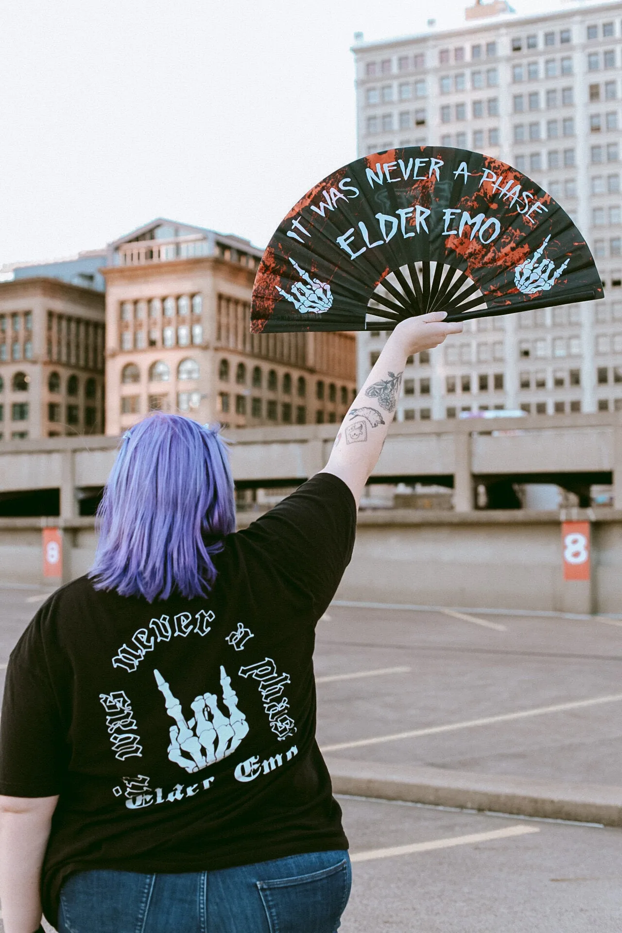 Elder Emo Hand Fan