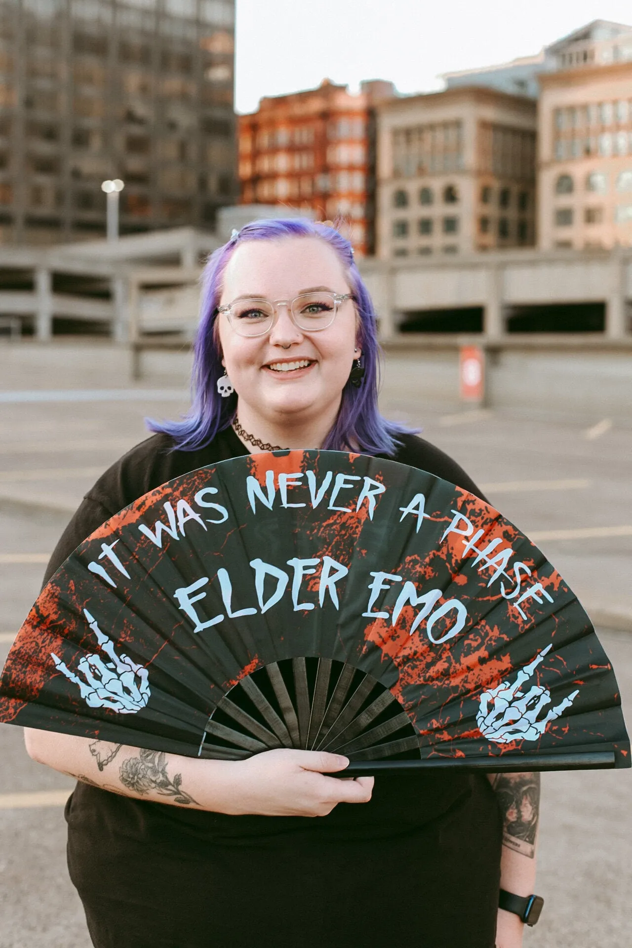 Elder Emo Hand Fan
