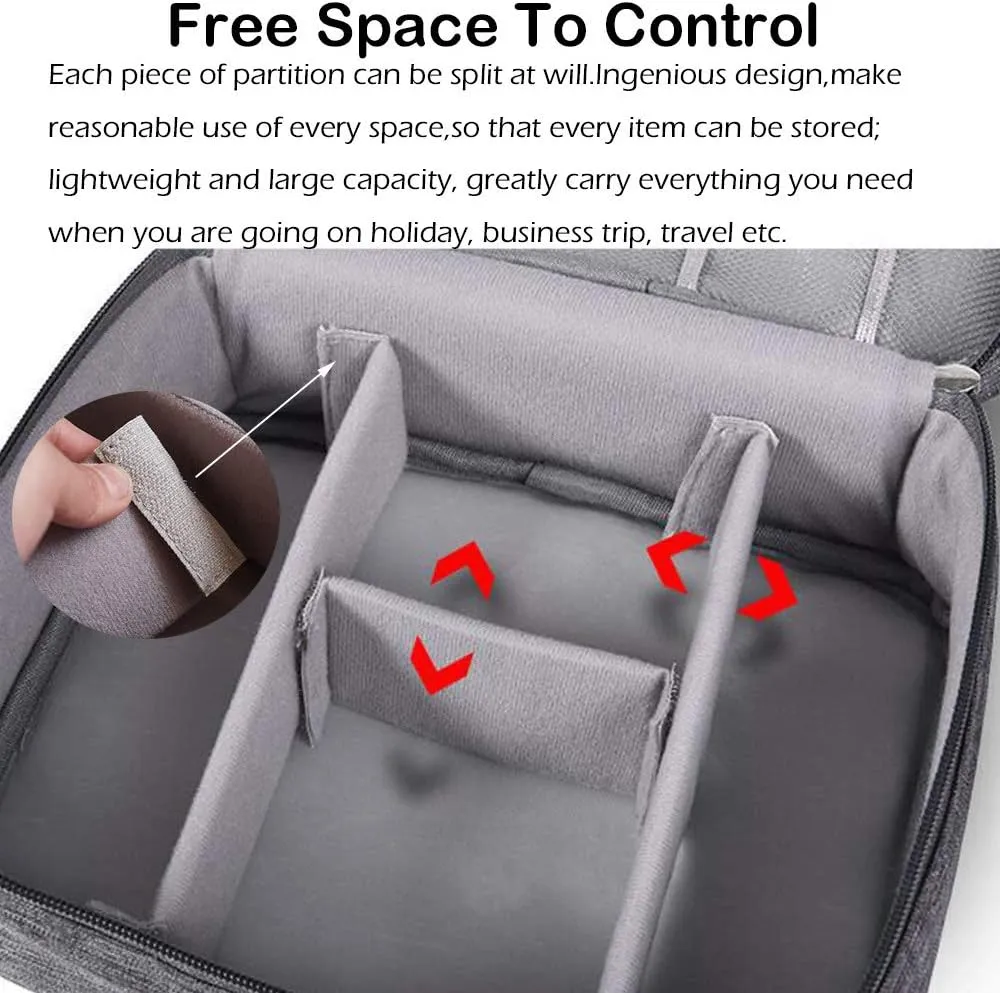 Electronics Accessories Organizer Bag, Electronic Organizer Travel Universal Cable Organizer Electronics Accessories Cases for Cable,Charger, Phone, USB, SD Card, Business Travel Gadget Bag, Dark Blue