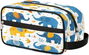 Elephant Land Travel Toiletry Bag Wash Bag Portable Cosmetic Bag Toiletries Accessories Cosmetic Storage Bag Shower Shaving Bag Unisex Cute Elephant