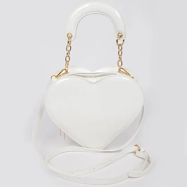 Enamal Heart Shape Crossbody Bag