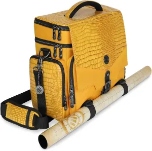ENHANCE Collector's Edition RPG Adventurer's DND Bag - Outdoor Dragon Skin Travel Bag with Miniature Storage Chest, Mat Holder, DND Dice and Token Pockets, Fits for 4