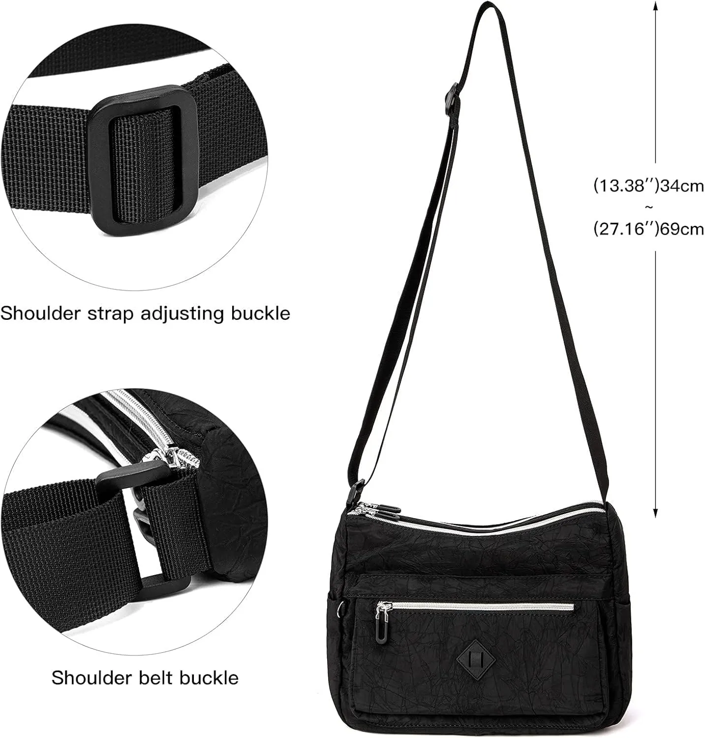 ETidy Crossbody Bag For Women Waterproof Lightweight Casual Shoulder Handbag Purse