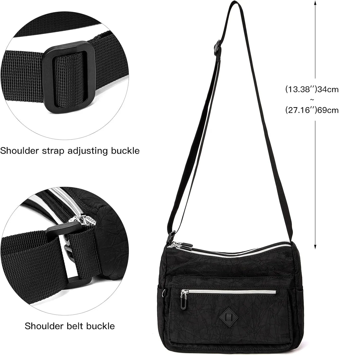ETidy Crossbody Bag For Women Waterproof Lightweight Casual Shoulder Handbag Purse