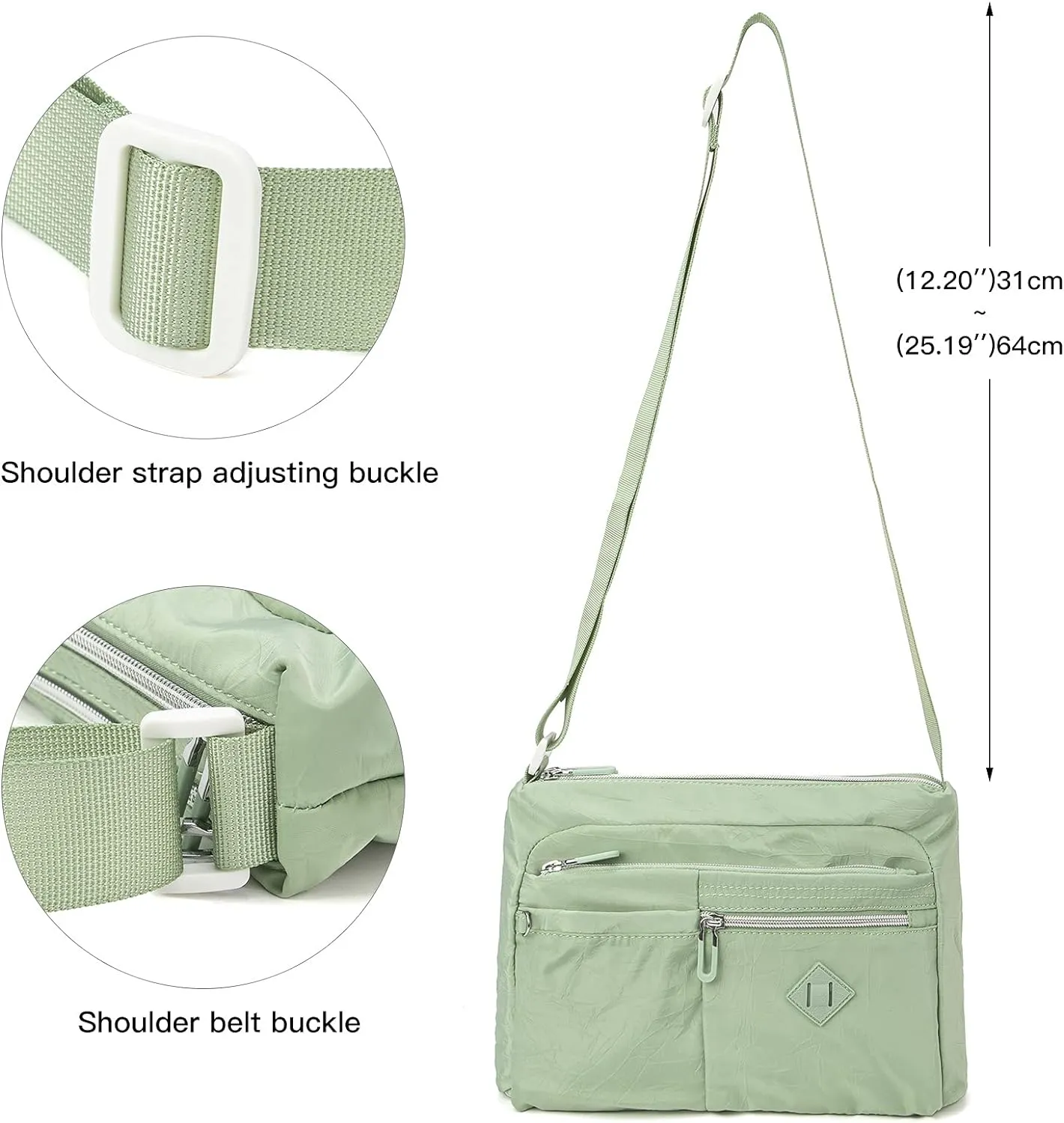 ETidy Crossbody Bag For Women Waterproof Lightweight Casual Shoulder Handbag Purse