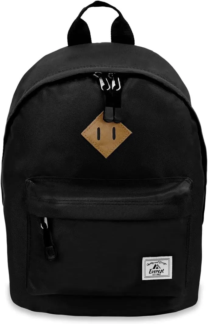 Everest Vintage Backpack, Black, One Size