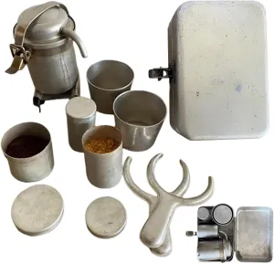 Extra RARE Collectors Camping Coffee Kit, Vintage Nostalgia E-S-presso and Pour Over Set, Portable Collectible Coffee Set, Outdoor Travel Coffees Serving Sets, Nostalgia Gi-ft for Lovers Collector