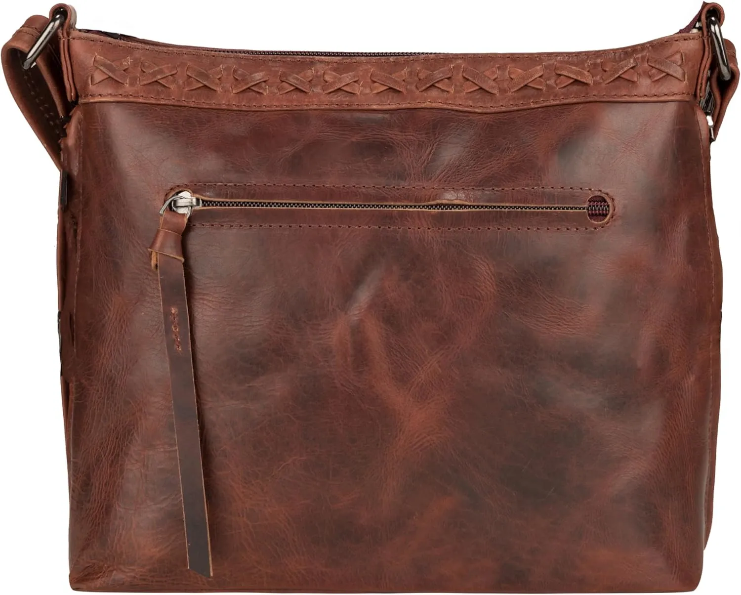 Faith Concealed Carry Crossbody Purse Genuine Leather Handbag with Locking Gun Compartment