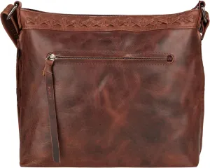 Faith Concealed Carry Crossbody Purse Genuine Leather Handbag with Locking Gun Compartment