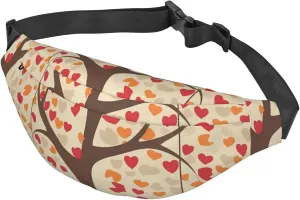 Fanny Packs For Women Men Waist Bag Waterproof Sport Belt Bag Tree With Birds On Swing Fashion Waist Pack Adjustable Crossbody Bags Zipper Bum Bag For Running Hiking Travel