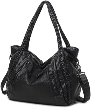 Fashion Handbag Women Crossbody Bag Black Large Size Stylish Handbag for Girls