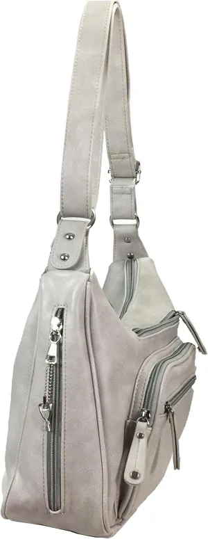 Fashion Locking Concealed Carry Big Hobo Bag CCW Cross Body Bag with Credit Card Slots