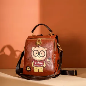 Fashionable Cute Bear Print Backpack