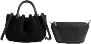 Fashionable Hobo Bag - Chic Water Bucket Purse with Matching Pouch, Comfortable Handle, Drawstring Closure