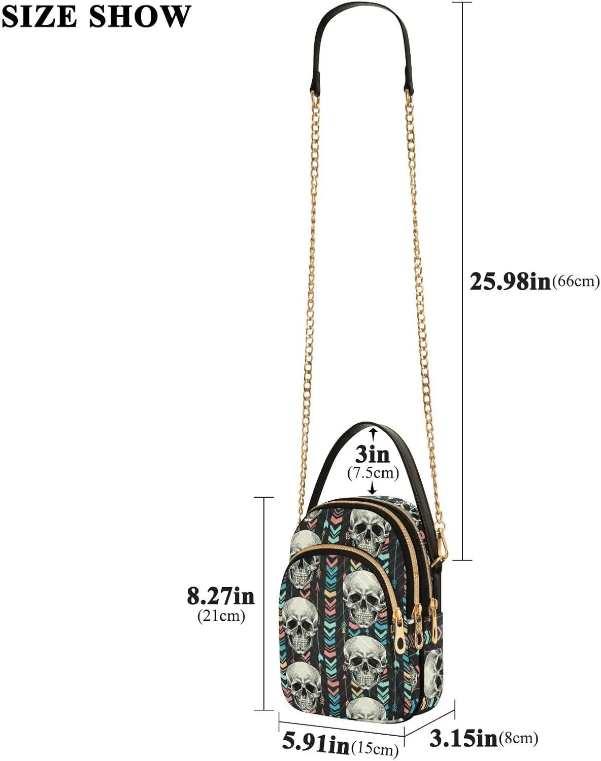 Festive Cell Phone Purse Crossbody Handbag Durable Shoulder Bag