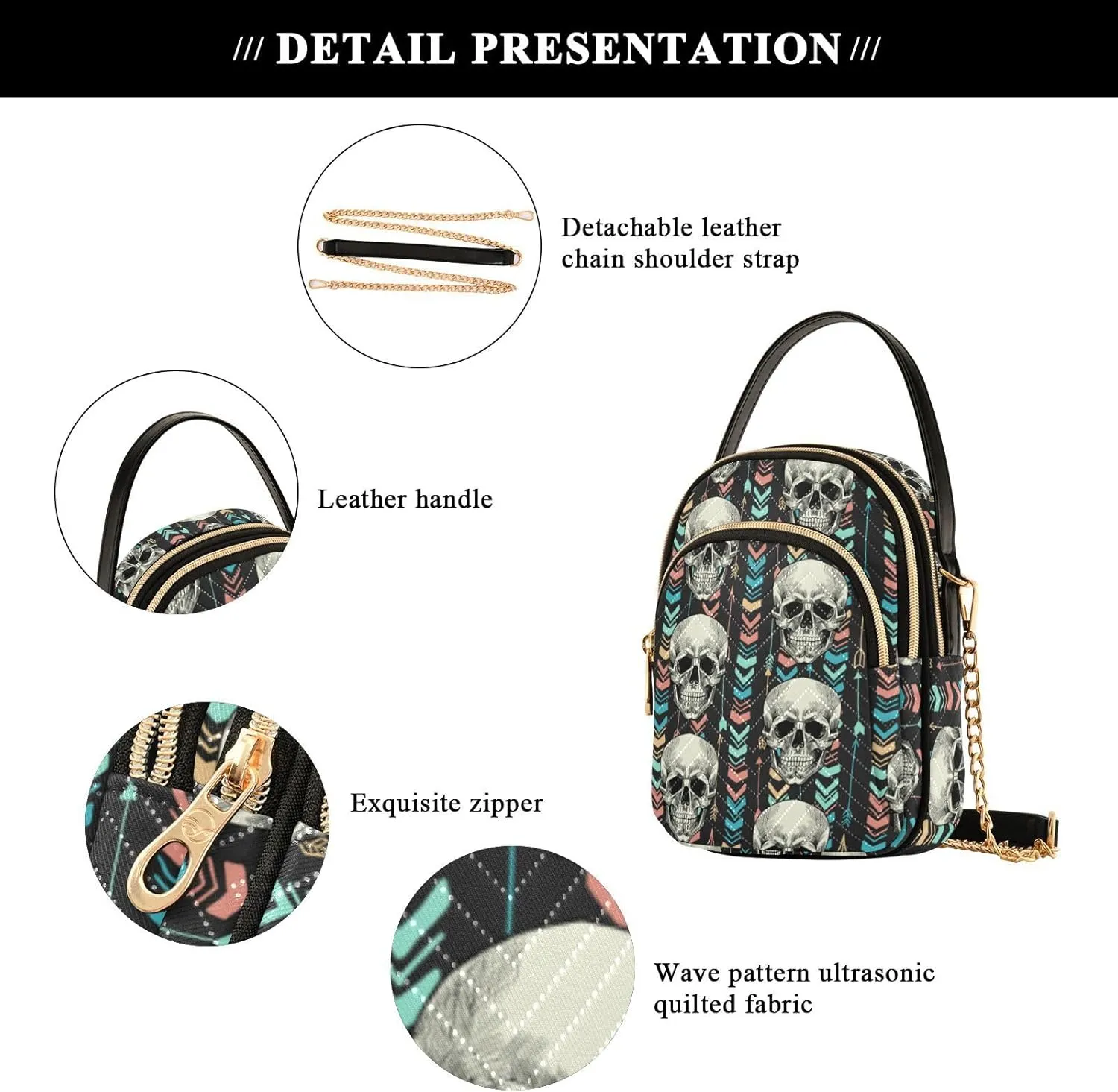 Festive Cell Phone Purse Crossbody Handbag Durable Shoulder Bag